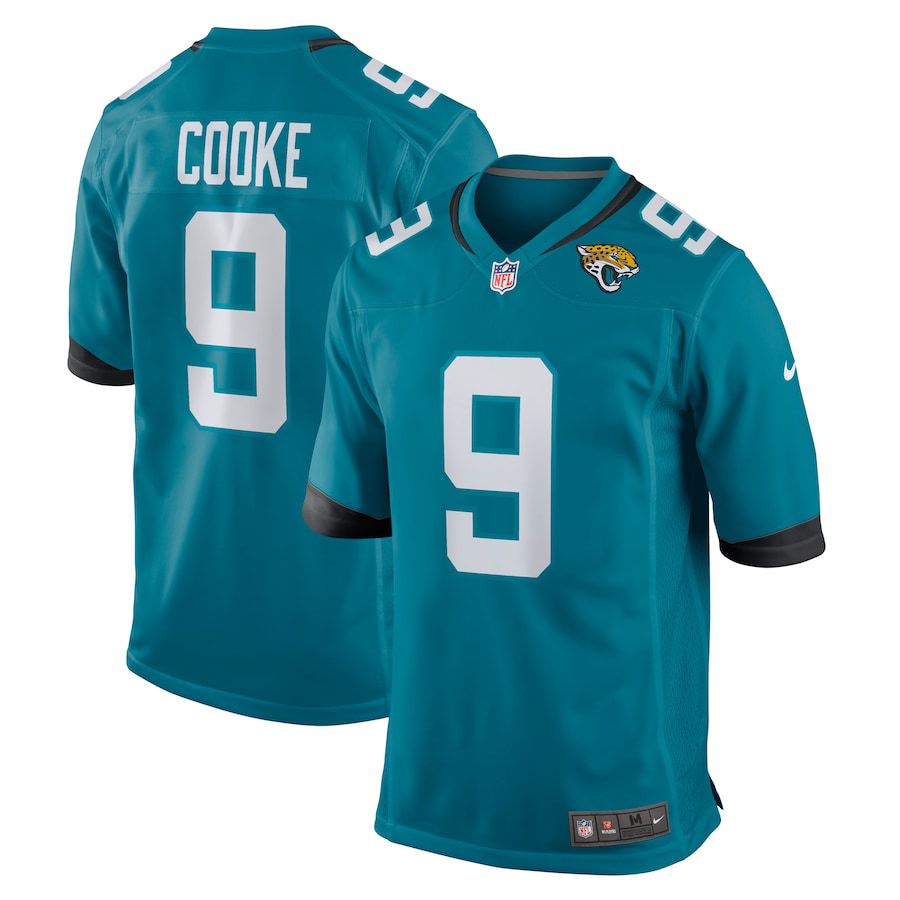 Men Jacksonville Jaguars #9 Logan Cooke Nike Green Game NFL Jersey